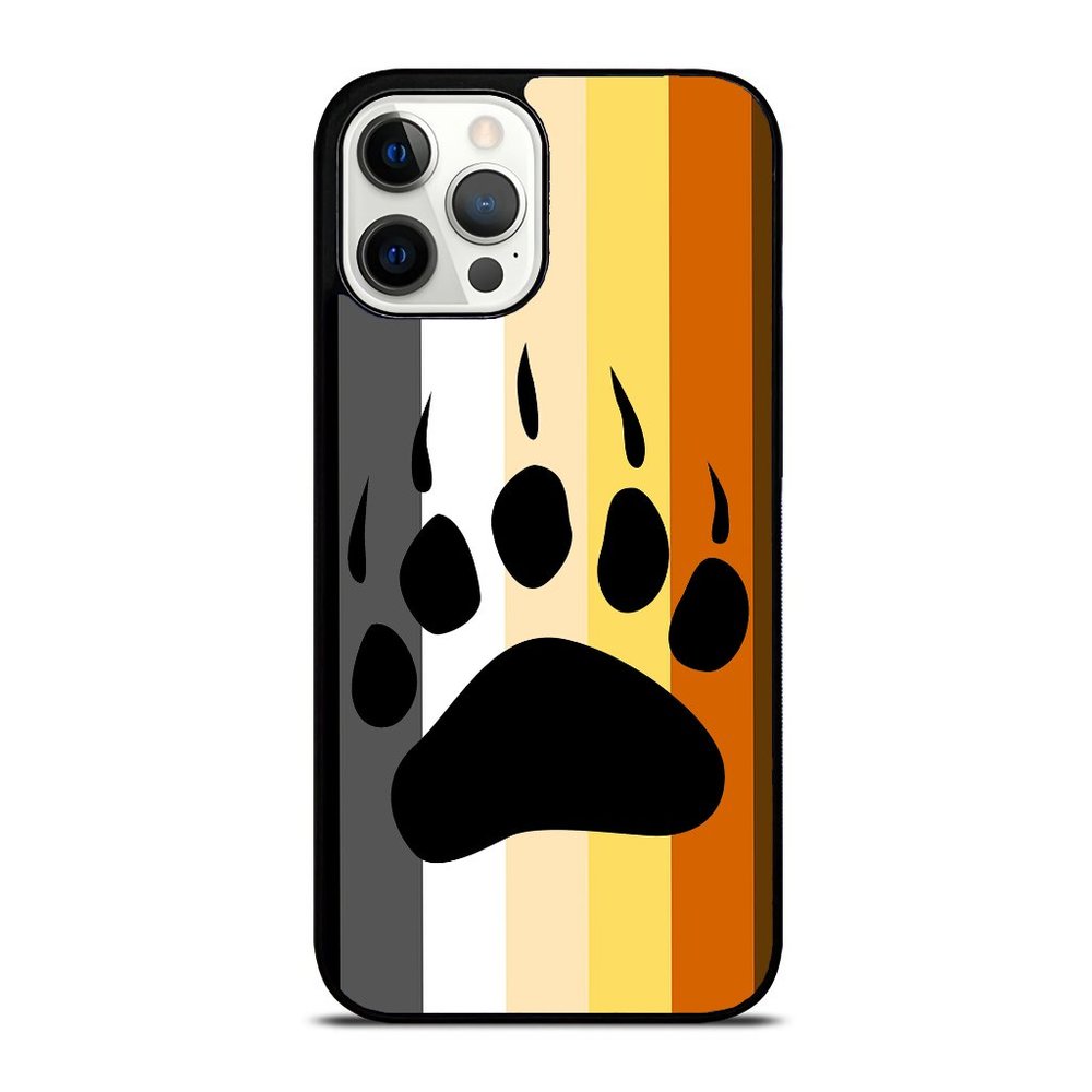 Gay Bear Pride Flag Paint Strokes iPhone Case